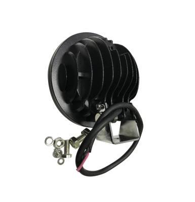 Black Horse Off Road - RUGGED Heavy Duty Grille Guard With Set of 5.3".Black Trim Rings LED Flood Lights-Black-Sierra 1500/Sierra 1500 Limited|Black Horse Off Road - Image 10