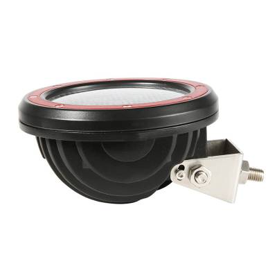 Black Horse Off Road - RUGGED Heavy Duty Grille Guard With Set of 5.3" Red Trim Rings LED Flood Lights-Black-Sierra 2500 HD/Sierra 3500 HD|Black Horse Off Road - Image 13