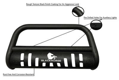 Black Horse Off Road - Bull Bar-T-Textured Black-2023-2024-Kia Sorento | Black Horse Off Road - Image 4