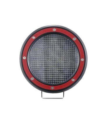 Black Horse Off Road - RAMBLER MODULAR Grille Guard With Set of 5.3" Red Trim Rings LED Flood Lights-Black-2009-2018 Dodge Ram 1500| Black Horse Off Road - Image 8