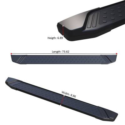 Black Horse Off Road - STORM Running Boards-Black-2008-2013 Toyota Highlander |Black Horse Off Road - Image 8
