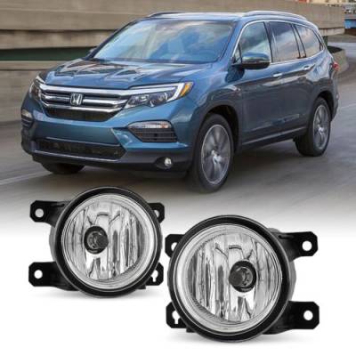 OEM Replica Fog Light-Clear Plastic-2016-2017 Honda Pilot