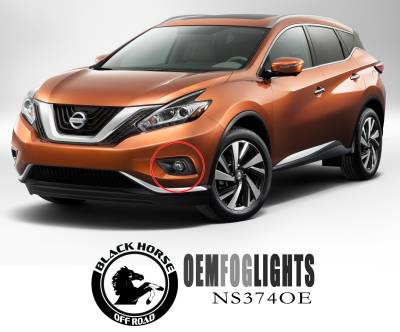 Black Horse Off Road - OEM Replica Fog Light-Clear Plastic-2015-2016 Nissan Murano - Image 4