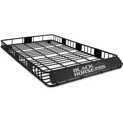 Black Horse Off Road - Black Horse 84"x50"x6" Traveler Roof Rack Cargo Carrier Basket, Heavy Duty Weather Resistant Luggage & Camping Gear Storage for Car, Truck or SUV Transport, 200 lbs capacity. - Image 2