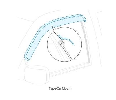 Black Horse Off Road - Black Horse Off Road [BHOR] |Tape On Rain Guard/Wind Deflectors|2015-2023 Colorado and Canyon(Crew Cab) |Smoke,4Pcs|#14-94654 - Image 6