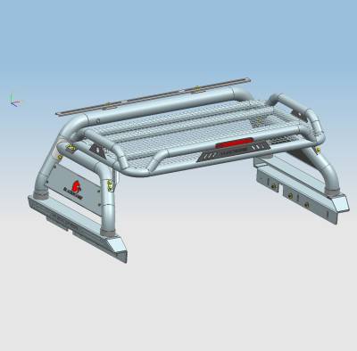 Black Horse Off Road - ATLAS Roll Bar Ladder Rack-Black-2020-2025 Jeep Gladiator|Black Horse Off Road - Image 10