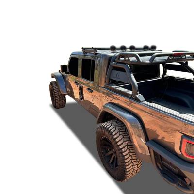 Black Horse Off Road - ATLAS Roll Bar Ladder Rack-Black-2020-2025 Jeep Gladiator|Black Horse Off Road - Image 16