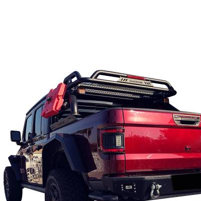 Black Horse Off Road - ATLAS Roll Bar Ladder Rack-Black-2020-2025 Jeep Gladiator|Black Horse Off Road - Image 18