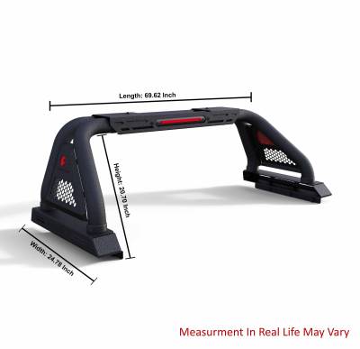 Black Horse Off Road - CLASSIC Pro Roll Bar-Textured Black-Dodge/Ram 2500/3500, Chevrolet/GMC Silverado/Sierra 1500/2500 HD/3500/3500 HD, Ford F-150, Toyota Tundra, Nissan Titan|Black Horse Off Road - Image 4