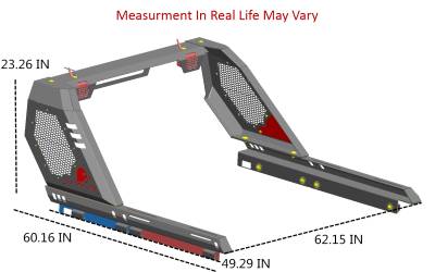 Black Horse Off Road - VIGOR Roll Bar Ladder Rack-Black-2020-2025 Jeep Gladiator|Black Horse Off Road - Image 2
