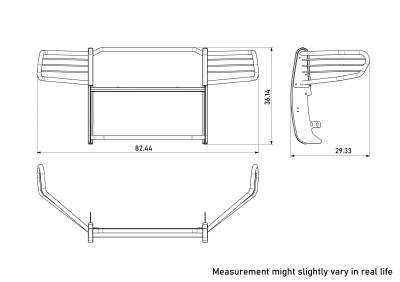 Black Horse Off Road - Grille Guard-Black-2019-2025 Ram 1500|Black Horse Off Road - Image 10