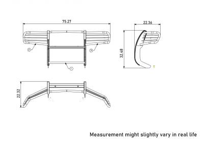 Black Horse Off Road - Grille Guard-Black-2009-2015 Honda Pilot|Black Horse Off Road - Image 3