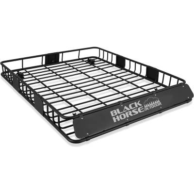Black Horse Off Road - Copy of Black Horse 84"x39""x6" Outdoor VOYAGER Roof Top Cargo Basket, Heavy Duty Weather Resistant Luggage & Camping Gear Storage for Car, Truck or SUV Transport, 200 lbs capacity. - Image 2