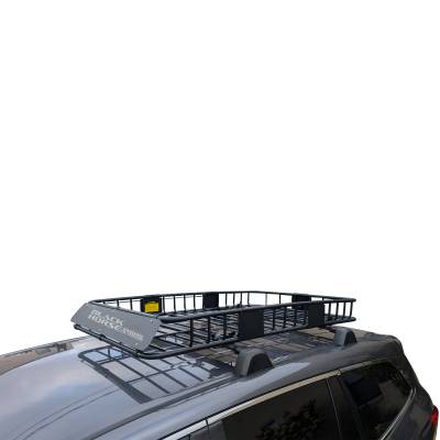 Black Horse Off Road - Copy of Copy of Black Horse 84"x50""x6" Outdoor VOYAGER Roof Top Cargo Basket, Heavy Duty Weather Resistant Luggage & Camping Gear Storage for Car, Truck or SUV Transport, 200 lbs capacity. - Image 4