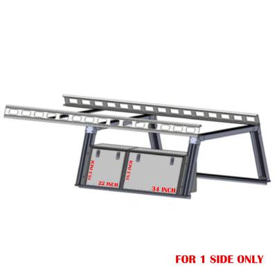 Base K2 Over Cab Rack for All 1/2 Ton and 3/4 Ton Trucks with 5.5 Foot Bed|Black Horse Off Road