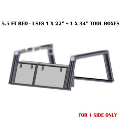 Black Horse Off Road - Base K2 Rack for All 1/2 Ton and 3/4 Ton Trucks with 5.5 Foot Bed|Black Horse Off Road - Image 3