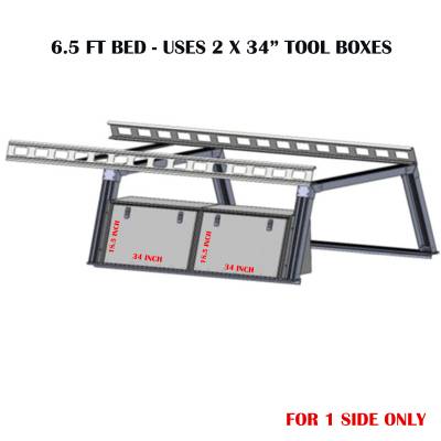 Base K2 Over Cab Rack for All 1/2 Ton and 3/4 Ton Trucks with 6.5 Foot Bed|Black Horse Off Road