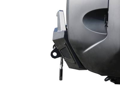 Black Horse Off Road - ARMOUR III Heavy Duty With 20" Single Row Light Bar and 12K Synthetic Rope Winch-Textured Black-2014-2024-Toyota 4Runner|Black Horse Off Road - Image 3