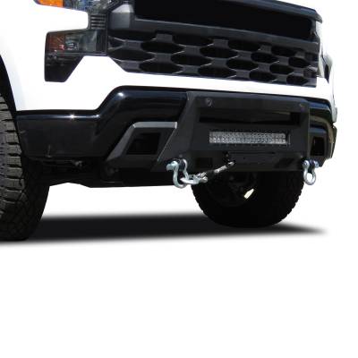 Black Horse Off Road - ARMOUR III Heavy Duty With 20" Single Row Light Bar-Textured Black-2022-2026 Chevrolet Silverado 1500|Black Horse Off Road - Image 2