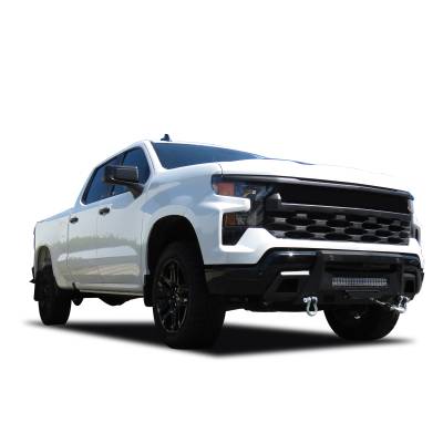 ARMOUR III Heavy Duty With 20" Single Row Light Bar-Textured Black-2022-2024 Chevrolet Silverado 1500|Black Horse Off Road