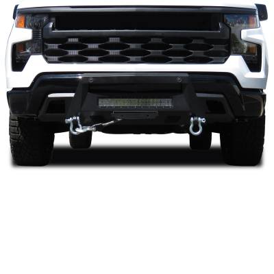 Black Horse Off Road - ARMOUR III Heavy Duty With 20" Single Row Light Bar-Textured Black-2022-2026 Chevrolet Silverado 1500|Black Horse Off Road - Image 4