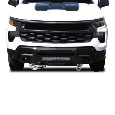 Black Horse Off Road - ARMOUR III Heavy Duty With 20" Single Row Light Bar-Textured Black-2022-2026 Chevrolet Silverado 1500|Black Horse Off Road - Image 5