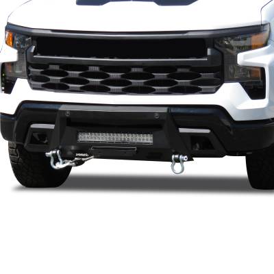 Black Horse Off Road - ARMOUR III Heavy Duty With 20" Single Row Light Bar-Textured Black-2022-2026 Chevrolet Silverado 1500|Black Horse Off Road - Image 10