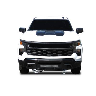 Black Horse Off Road - ARMOUR III Heavy Duty With 20" Single Row Light Bar-Textured Black-2022-2026 Chevrolet Silverado 1500|Black Horse Off Road - Image 11