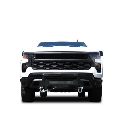 Black Horse Off Road - ARMOUR III Heavy Duty With 20" Single Row Light Bar-Textured Black-2022-2026 Chevrolet Silverado 1500|Black Horse Off Road - Image 12