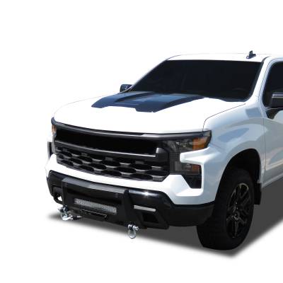 Black Horse Off Road - ARMOUR III Heavy Duty With 20" Single Row Light Bar-Textured Black-2022-2026 Chevrolet Silverado 1500|Black Horse Off Road - Image 13