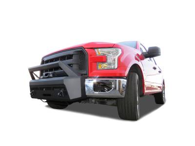 Black Horse Off Road - ARMOUR III Heavy Duty With 20" Single Row Light Bar-Textured Black-2015-2017-Ford F-150|Black Horse Off Road - Image 5