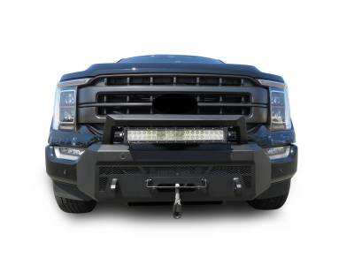 Black Horse Off Road - ARMOUR III Heavy Duty With 20" Single Row Light Bar-Textured Black-2021-2023-Ford F-150|Black Horse Off Road - Image 2