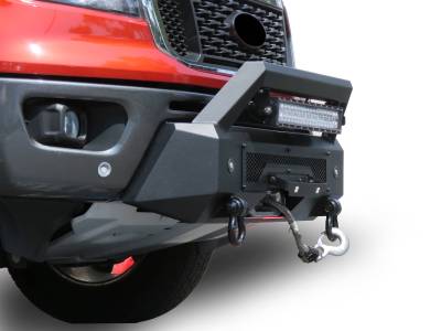 Black Horse Off Road - ARMOUR III Heavy Duty With 20" Single Row Light Bar-Textured Black-2019-2023-Ford Ranger|Black Horse Off Road - Image 2