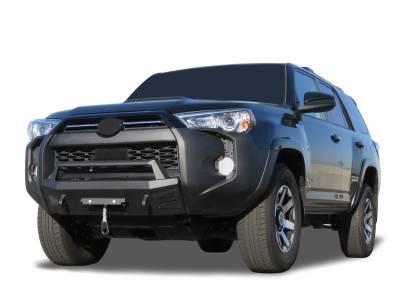 Black Horse Off Road - ARMOUR III Heavy Duty With 20" Single Row Light Bar-Textured Black-2014-2024-Toyota 4Runner|Black Horse Off Road - Image 4