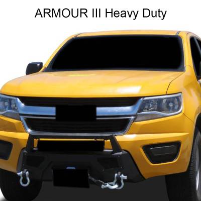 Black Horse Off Road - ARMOUR III Heavy Duty Front Winch Bumper-Textured Black-2015-2020 Chevrolet Colorado|Black Horse Off Road - Image 2
