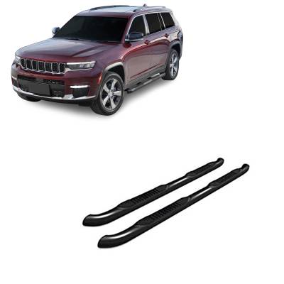 3in Side Steps-Black-2022-2025 Jeep Grand Cherokee|Black Horse Off Road