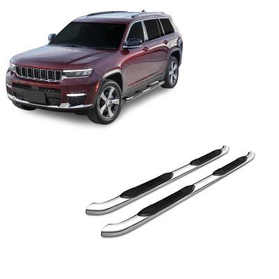 3in Side Steps-Stainless Steel-2022-2025 Jeep Grand Cherokee|Black Horse Off Road
