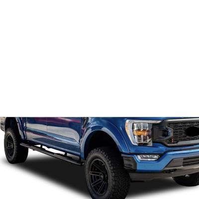 EXTREME Side Steps-Satin Black-2015-2025 Ford F-150 SuperCrew Cab/2022-2025 Ford F-150 Lightning SuperCrew Cab/2017-2025 Ford F-250|F-350|F-450 Super Duty Crew Cab/2017-2025 Ford F-550 Super Duty Crew Cab|Black Horse Off Road