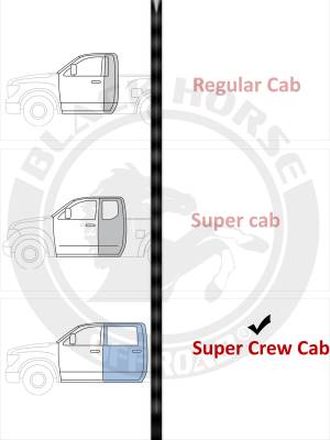 Black Horse Off Road - EXTREME Side Steps-Satin Black-2015-2026 Ford F-150 SuperCrew Cab/2022-2026 Ford F-150 Lightning SuperCrew Cab/2017-2026 Ford F-250|F-350|F-450 Super Duty Crew Cab/2017-2026 Ford F-550 Super Duty Crew Cab|Black Horse Off Road - Image 7