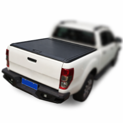 Back Track Manual Retractable Tonneau Cover-Black-2023-2025 Ford Ranger|Black Horse Off Road