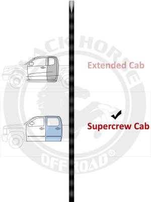 Black Horse Off Road - ARMOUR Heavy Duty Steel Running Boards-Black-2015-2025 Ford F-150 SuperCrew Cab/2022-2025 Ford F-150 Lightning SuperCrew Cab/2017-2025 Ford F-250|F-350 |F-450|F-550 Super Duty Crew Cab|Black Horse Off Road - Image 12