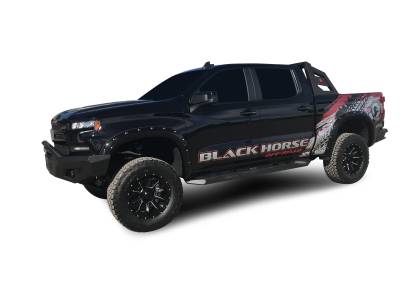 Black Horse Off Road - ARMOUR Heavy Duty Steel Running Boards-Black-Silverado and Sierra|Black Horse Off Road - Image 3