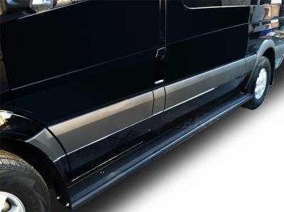 Black Horse Off Road - COMMERCIAL Running Boards-Black-Chevrolet Express 1500/2500/3500, Ford E-Series (E-150/E-250/E-350) Econoline/Club Wagon/Super Duty, Ford E-450 Super Duty, GMC Savana 1500/2500/3500|Black Horse Off Road - Image 2