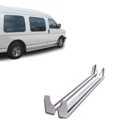 Black Horse Off Road - COMMERCIAL Running Boards-Aluminum-Chevrolet Express 1500/2500/3500, Ford E-150/E-250/E-350 Econoline/Club Wagon/Super Duty, Ford E-450 Super Duty, GMC Savana 1500/2500/3500|Black Horse Off Road - Image 2