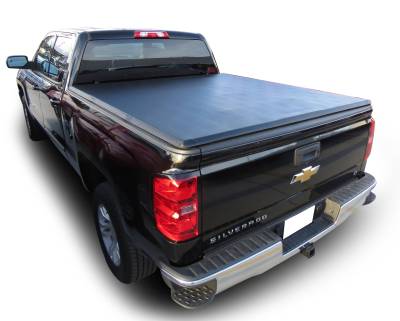 Black Horse Off Road - Premier Soft Tonneau Cover-Black-2015-2019  Sierra 3500 HD/2015-2019  Silverado 2500 HD/2019-2022  Sierra 1500 Limited/2019-2021  Silverado 1500 LD/2014-2018  Sierra 1500/2014-2018  Silverado 1500|Black Horse Off Road - Image 4