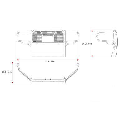 Black Horse Off Road - RUGGED HD Grille Guard-Black-2500/3500|Black Horse Off Road - Image 10
