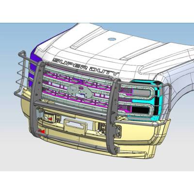 Black Horse Off Road - Grille Guard-Black-2023-2026 F-250/F-350/F-450/F-550 SD|Black Horse Off Road - Image 4