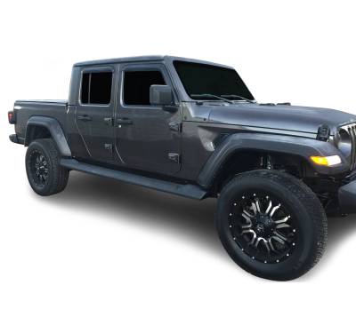 OEM Replica Running Boards-Textured Black-2020-2026 Jeep Gladiator|Black Horse Off Road