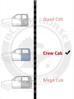 Black Horse Off Road - Black Horse Off Road [BHOR] |In Channel Rain Guard/Wind Deflectors|2023-2024 Chevrolet Colorado Crew Cab/2023-2024 GMC Canyon Crew Cab|Smoke,4Pcs|#1494218IN - Image 2