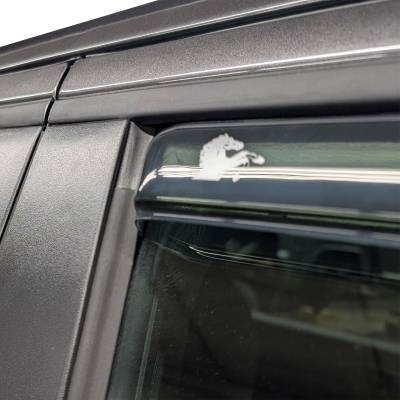 Black Horse Off Road - Black Horse Off Road [BHOR] |In Channel Rain Guard/Wind Deflectors|2019-2024 Ram 1500 Crew Cab|Smoke,4Pcs|#1494806IN - Image 2